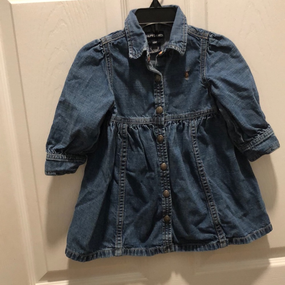 Ralph Lauren Toddler girls Jean dress 18 m